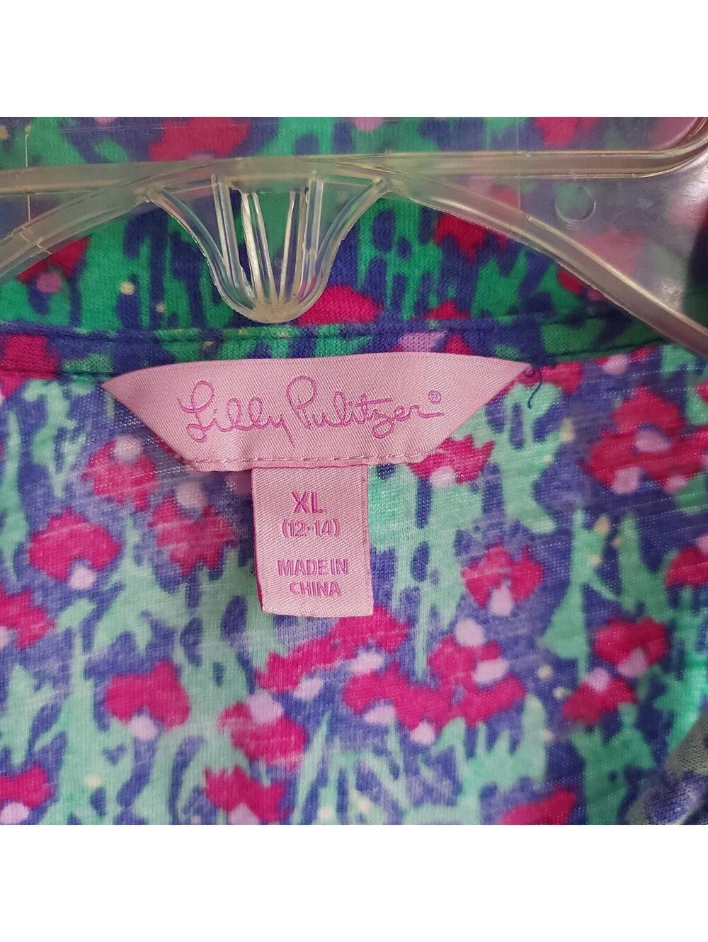 Lilly Pulitzer girls' cotton tunic dress, size XL
